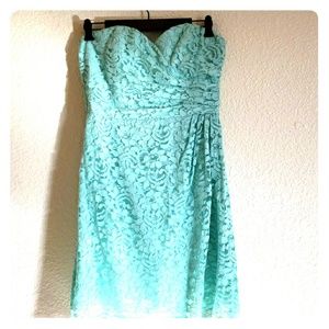 David's Bridal Mint Lace Dress 12 NWOT